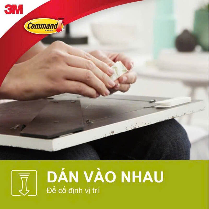 Miếng dán treo tranh Command™ 17206 - 2 màu (Trắng, Đen) - Chịu lực 7.2 kg - 8 miếng/vỉ image number null